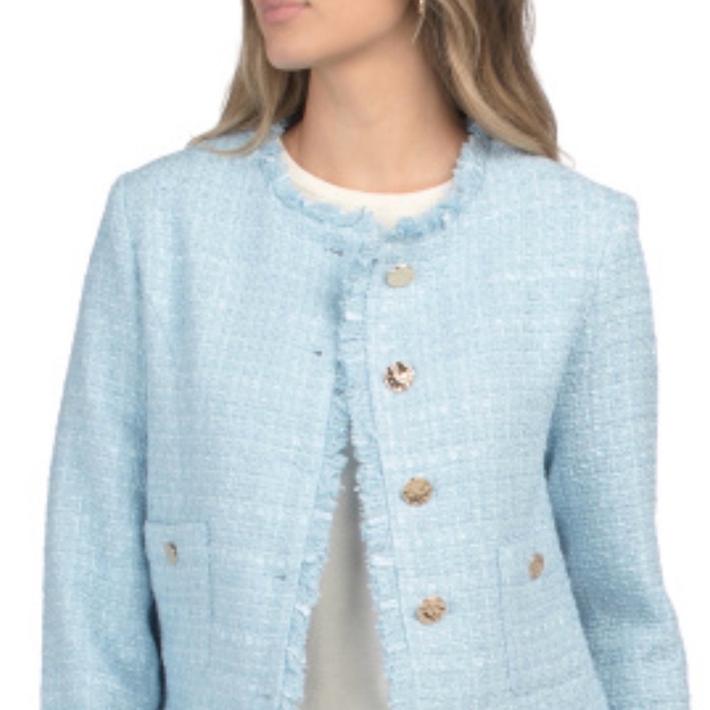 Rachel Zoe Light Blue Tweed jacket